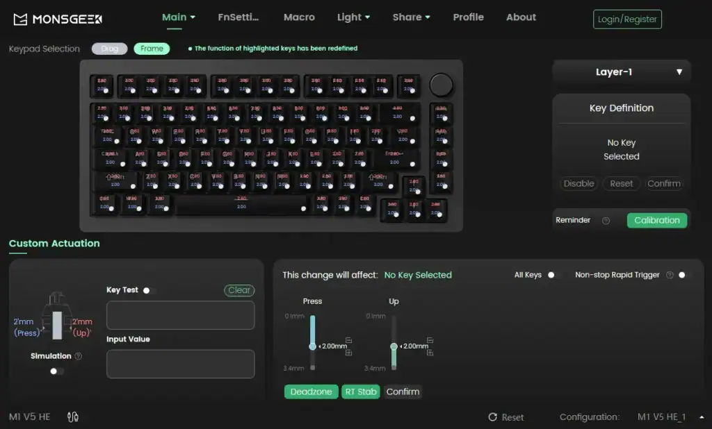 Monsgeek M1 V5 TMR software