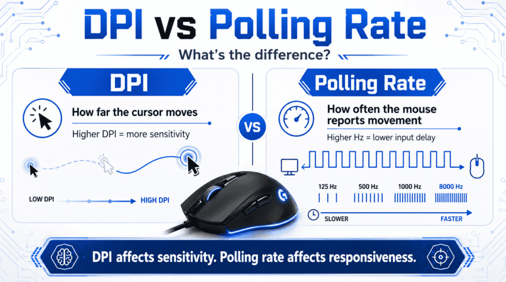 DPI vs polling rate in mice