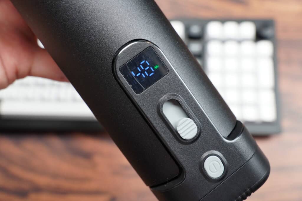 KICA Jet Fan Max battery meter