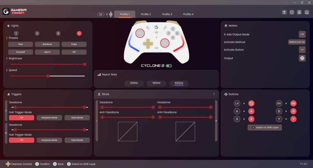 GameSir Cyclone 2 - software