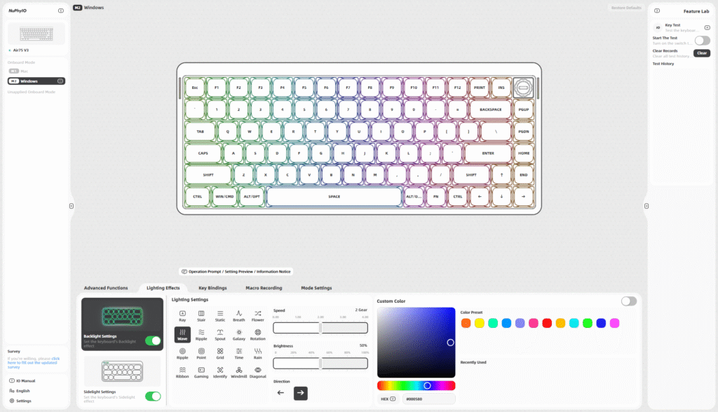 Nuphy Air75 v3 Review 11 Nuphy io software webapp