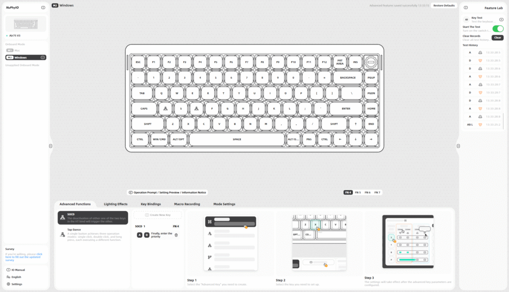 Nuphy Air75 v3 Review 10 Nuphy.io software web app