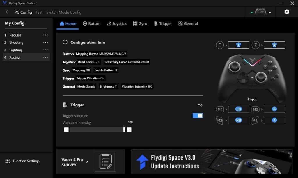 Flydigi’s Space Station Software