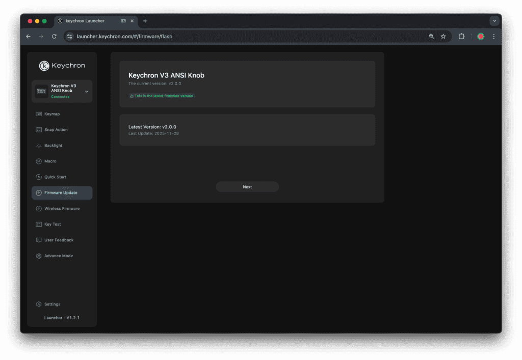 Keychron firmware update