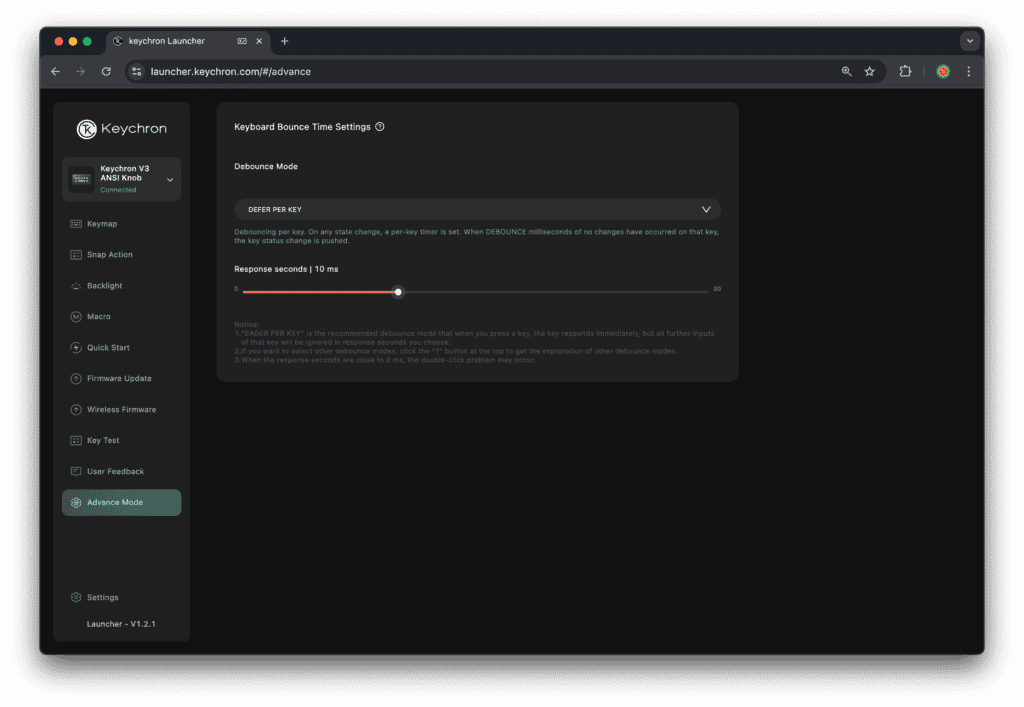 Increase Response Time from 5 ms to 10 ms