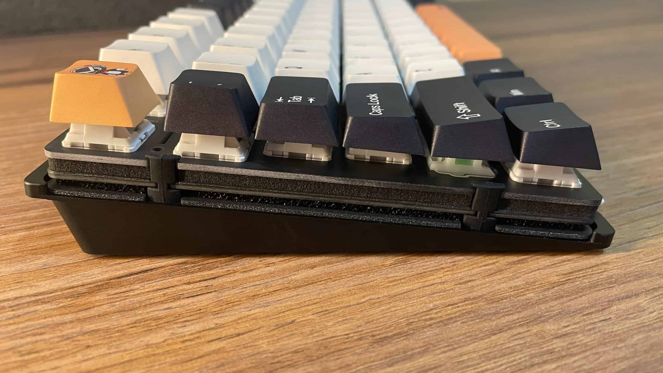 KiiBOOM Moonshadow V2 disassembled showing all layers from the side