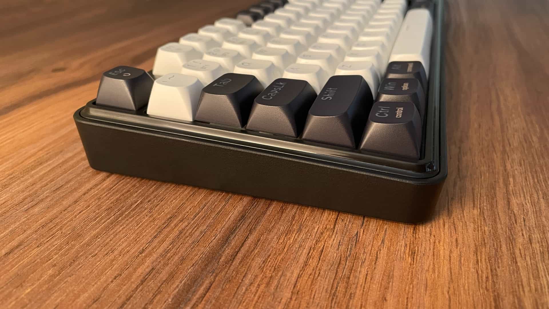 Side view of the Redragon Wyvern K761 Pro mechanical keyboard showing its profile and key height.