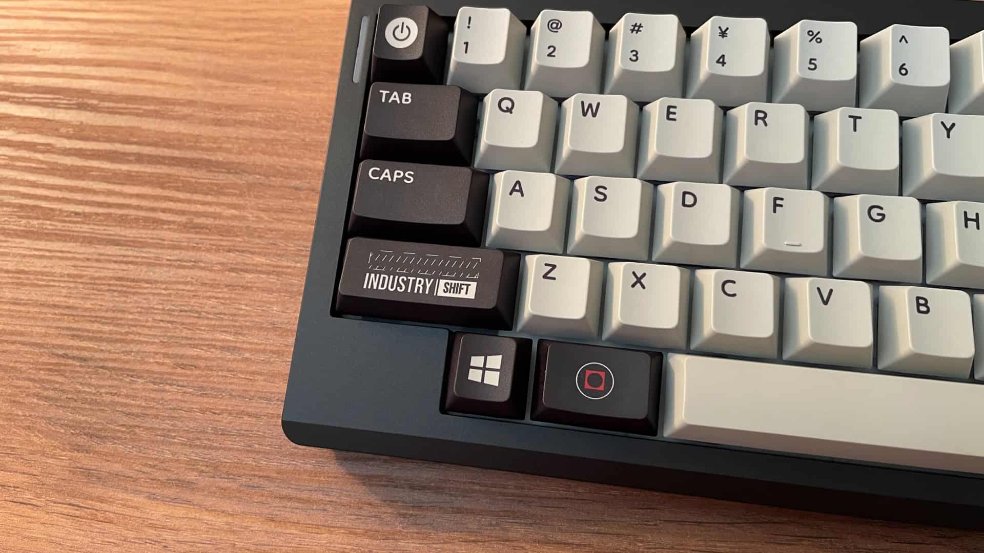 Epomaker Hack59 mechanical keyboard keycaps shown in detail, highlighting their overall style, font, and aesthetic design.