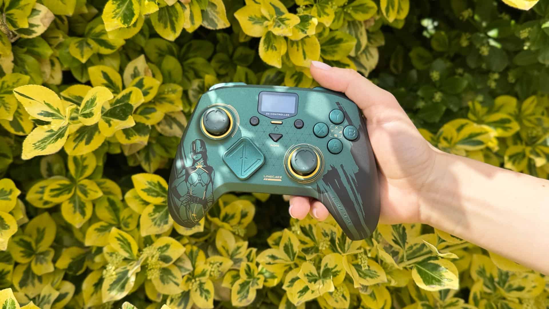 An aesthetic close-up photograph of the ZD Classic Legend Ling Cage Limited Edition controller.
