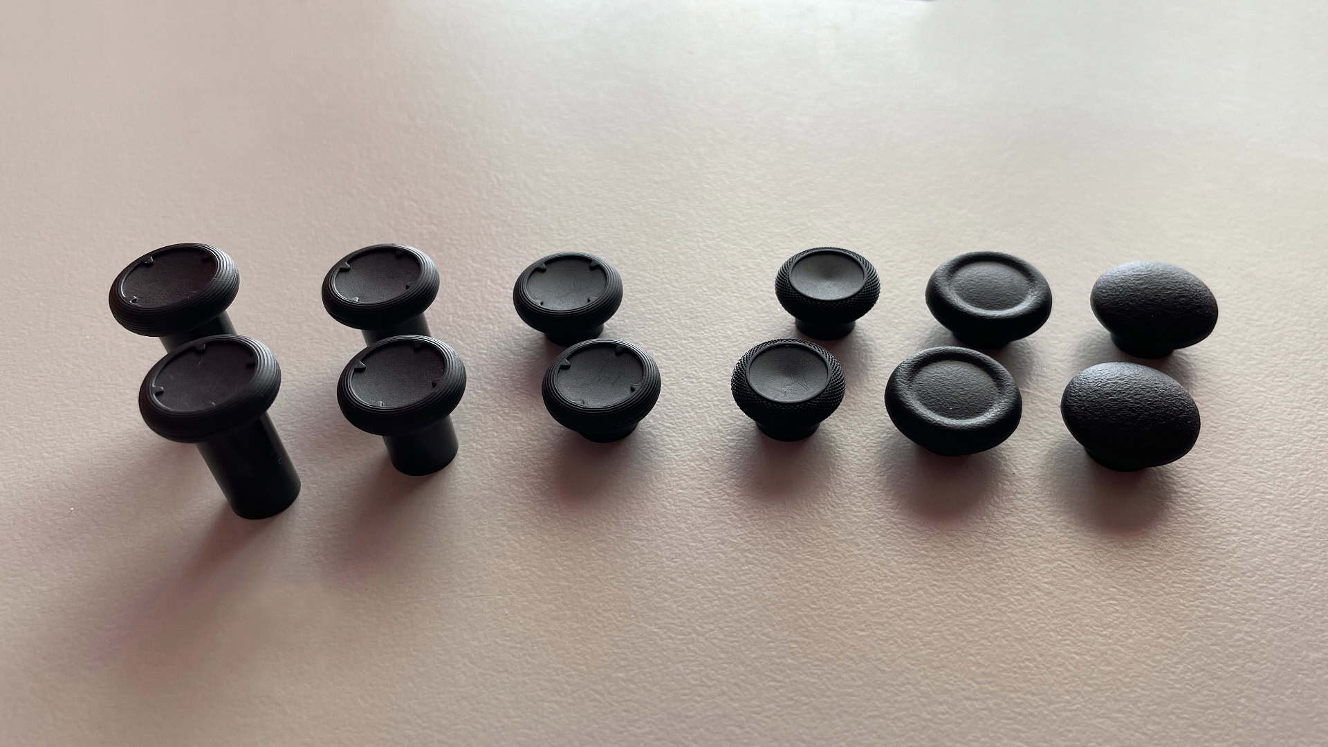 Close-up of the ZD “Classic” interchangeable thumbstick set, showing its design and finish.
