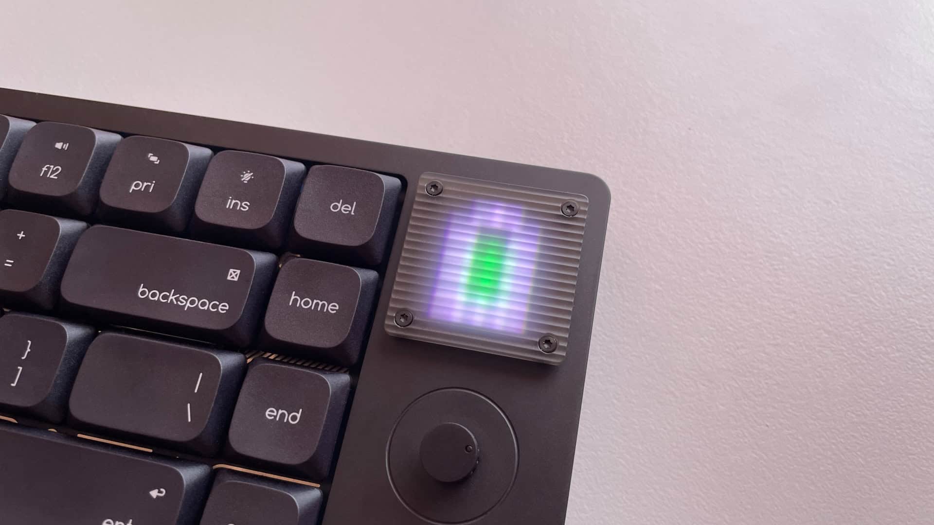 Close-up of the ATK Yogo 75 Pro display showing the battery icon and approximate charge level indicator.