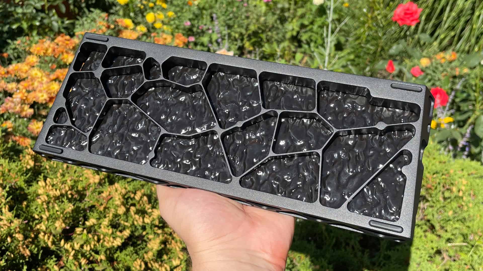 Bottom view of the XVX Trooper63 HE showing the underside of the case.