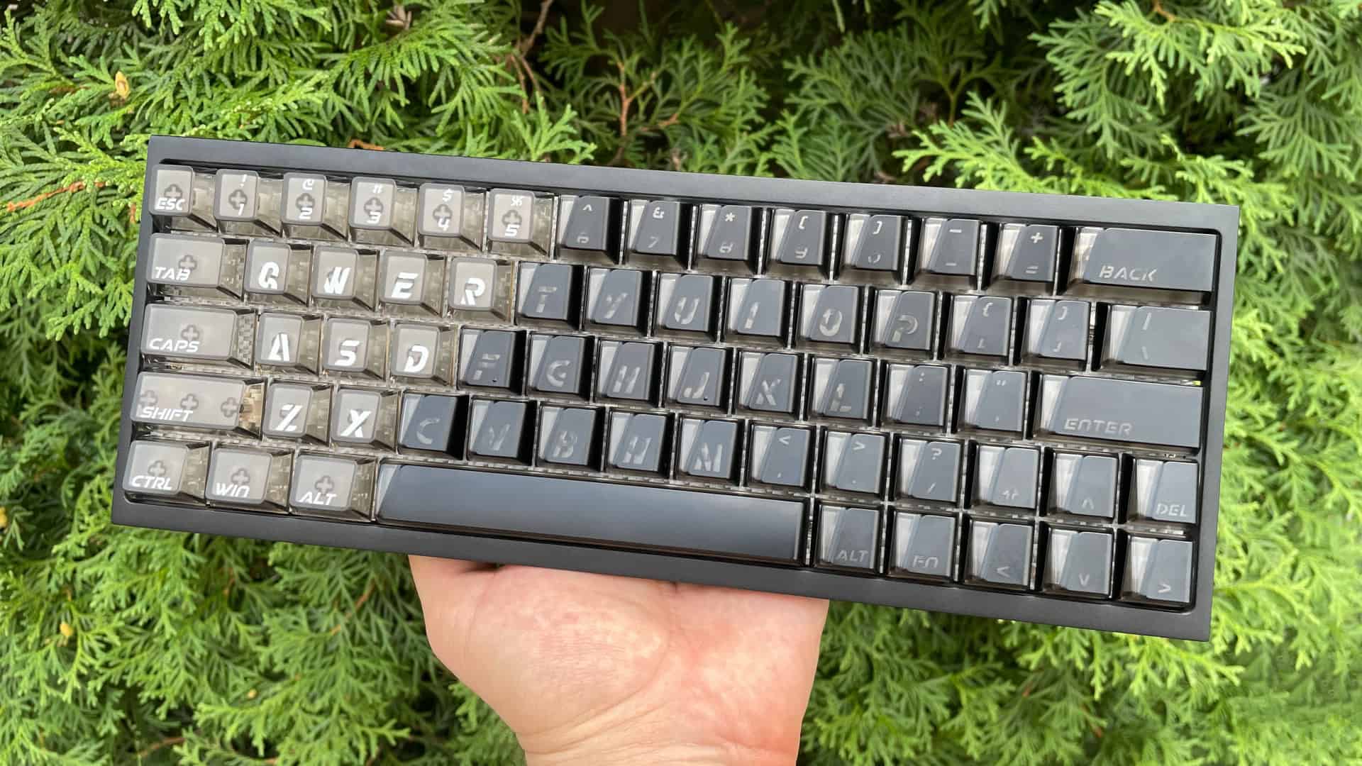 A full view of the XVX Trooper63 HE keyboard showcasing its overall design.