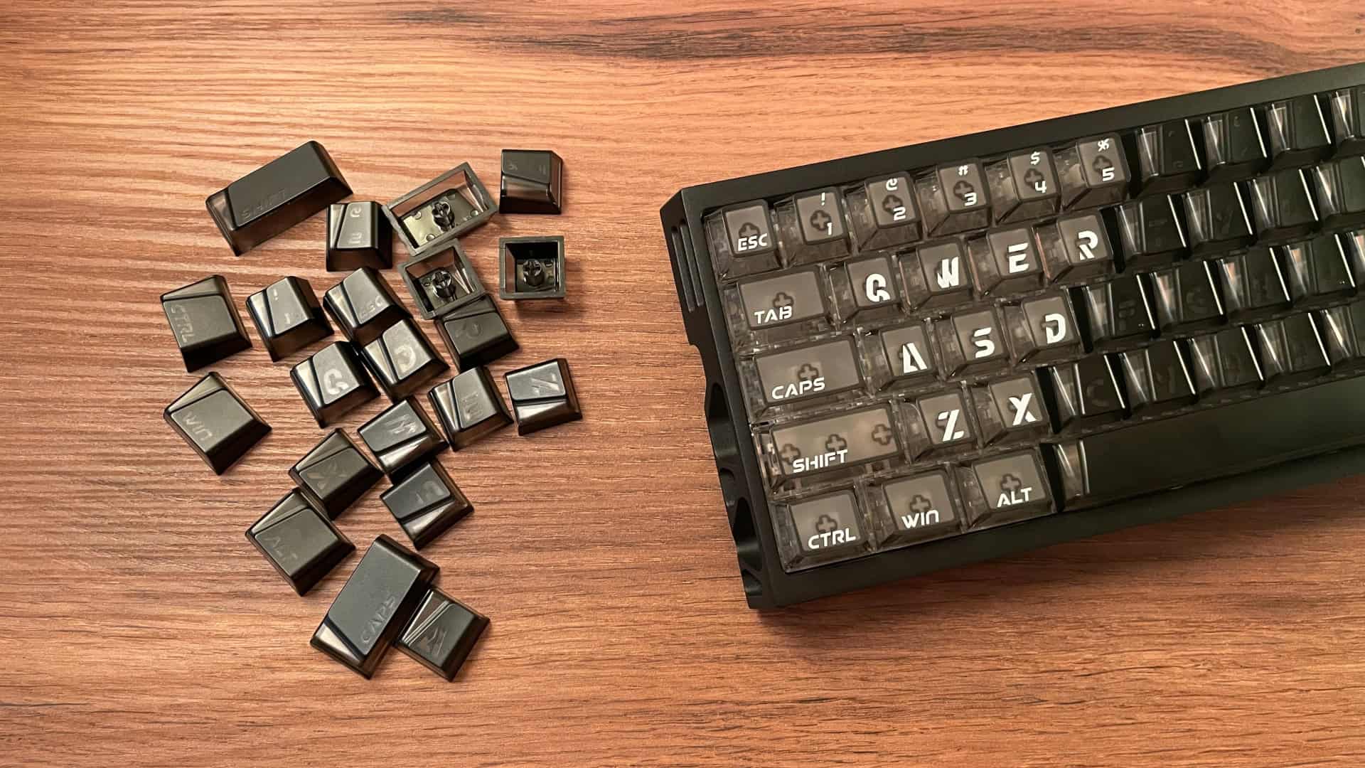 XVX Wedge PRISM keycaps on the XVX Trooper63 HE keyboard.