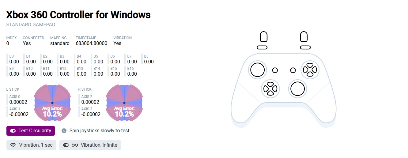EasySMX Dune 8K Review – A Close Encounter with a One-of-a-Kind Controller 18 EasySMX Dune 8K circularity test results showing 10.2% error in square stick output mode.