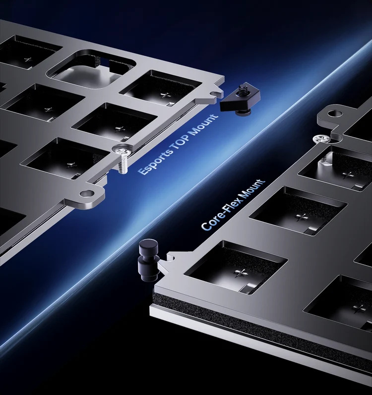 ATK RS7 V2 Ultra Review – A 75% Hall Effect Keyboard With A Twist 33 The Core-Flex and top-mount configurations of the ATK RS7 V2 Ultra shown side by side.